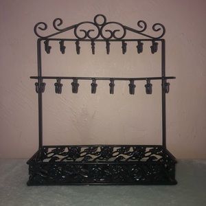 a black jewlery rack